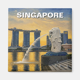 Merlion Singapur Magnet