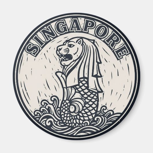 Merlion Singapur Magnet (Vorne)