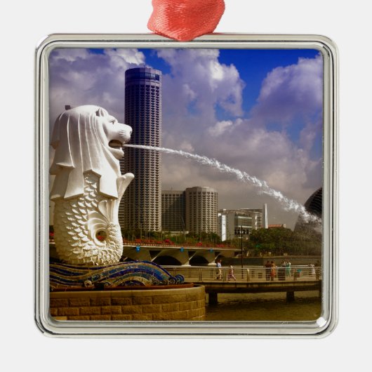 Merlion, Singapur Ornament Aus Metall (Vorne)
