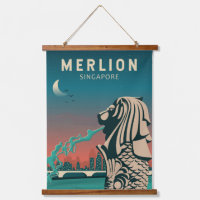 Merlion Singapur Reisen Vintage Kunst