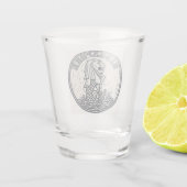 Merlion Singapur Schnapsglas (Rückseite)