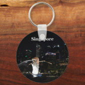Merlion & Singapur Skyline #1 Schlüsselanhänger (Vorderseite)