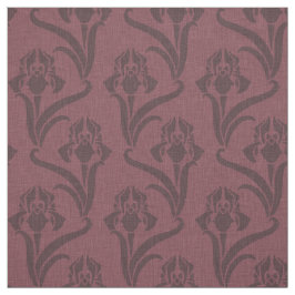 Merlot Art Nouveau Iris Stoff