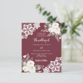 Merlot burgundy White Lace (Stehend Vorderseite)