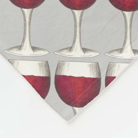 Merlot Cabernet Roter Wein Glass Drink Weinkeller Fleecedecke (Ecke)