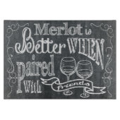 Merlot Chalkboard Schneidebrett (Vorderseite)