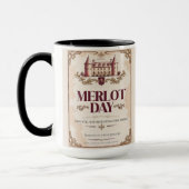 Merlot Day - Heiratsüberlebenszeichen Parody Wine Tasse (Links)