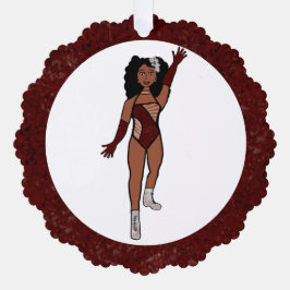 Merlot & Diamonds Dancer Ornament Card A Karte