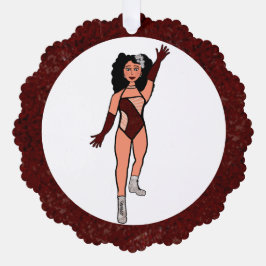 Merlot & Diamonds Dancer Ornament Card B Karte
