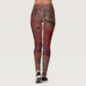 Merlot Gold Luxe Texturierte Leggings (Rückseite)