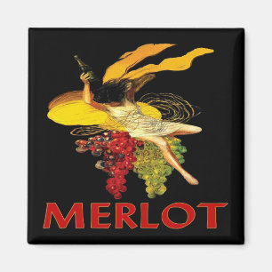 Merlot Maid mit Trauben Magnet