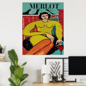 Merlot Maid, Wein Poster (Heimbüro)
