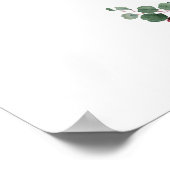 Merlot Navy Blue Floral Bitte unterschreiben Sie u Poster (Ecke)