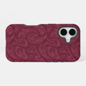 Merlot Paisley iPhone 16 Hülle (Rückseite (Horizontal))