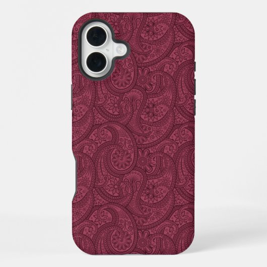 Merlot Paisley iPhone Hülle (Rückseite)