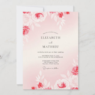 Merlot Petal Hochzeit Einladung