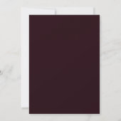 Merlot Poetic Bloom Wedding Einladung (Rückseite)