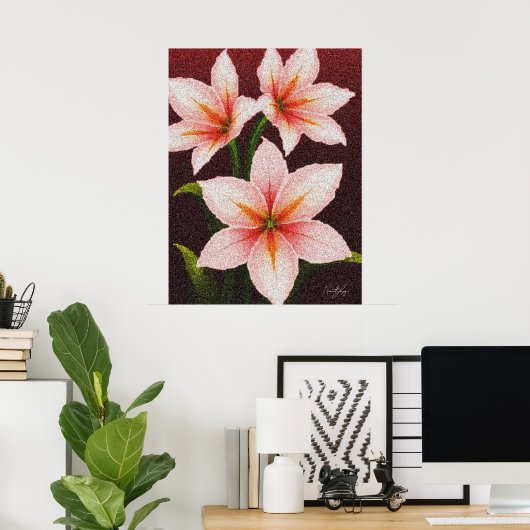 Merlot Radiance Lily Poster (Heimbüro)