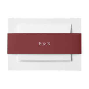 Merlot Red Solid Color Trend Einladungsbanderole
