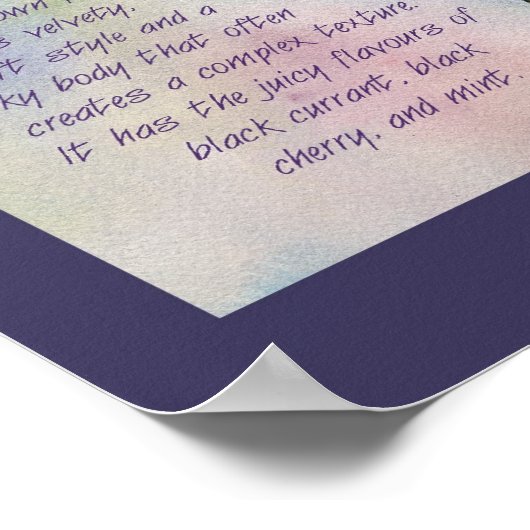 Merlot Red Wein Weintrauben Pinakothek Züst Poster (Ecke)