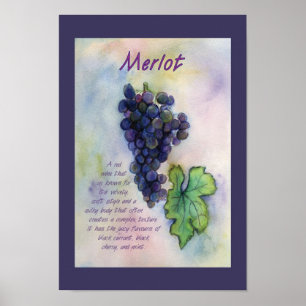 Merlot Red Wein Weintrauben Pinakothek Züst Poster