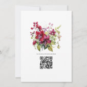 Merlot und Sage Floral Winter Wedding Einladung (Rückseite)