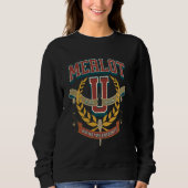 Merlot University Preppy Uni Academia - Weinroute Sweatshirt (Vorderseite)