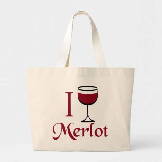 Merlot Wine Lover Geschenke Jumbo Stoffbeutel (Vorne)