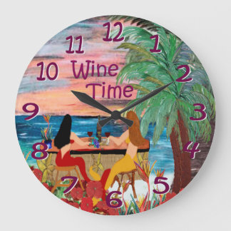 Mermade Wine Bar Wall Clock Große Wanduhr