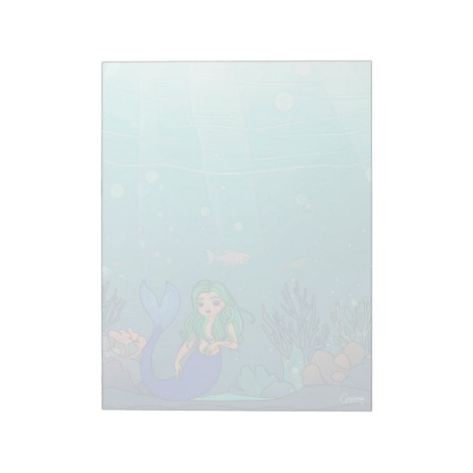 Mermaid - 11" x 8,5" Notepad Notizblock (Rotiert)