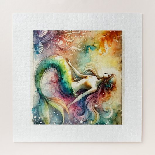 Mermaid 190624AREF102 - Watercolor Puzzle (Horizontal)
