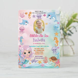 Mermaid 1. Foto Oneder Ocean Geburtstag Einladung