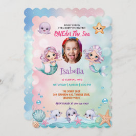 Mermaid 1. Foto Oneder Ocean Geburtstag Einladung