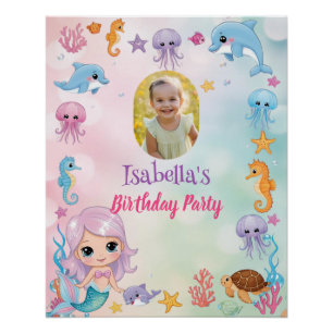 Mermaid 1. Foto Oneder Ocean Geburtstag Poster