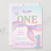 Mermaid 1. Geburtstag Einladung (Vorderseite)