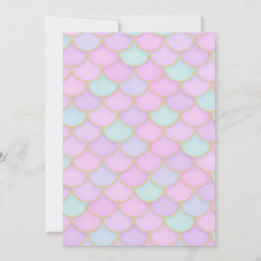 Mermaid 1. Geburtstag Einladung (Rückseite)