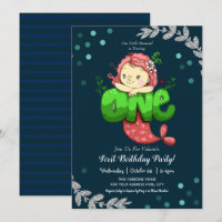 Mermaid 1. Geburtstag Niedlich Pink