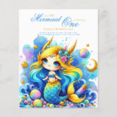 Mermaid 1. Geburtstag oder EDIT AGE Aquamarines Go (Vorderseite)