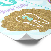 Mermaid 1. Geburtstagsgedicht, Milestone-Zeichen Poster (Ecke)