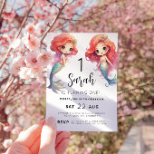 Mermaid 1st Birthday Party Einladung