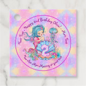 Mermaid 2. Geburtstag Ändern Text anpassen Geschenkanhänger (Vorderseite)