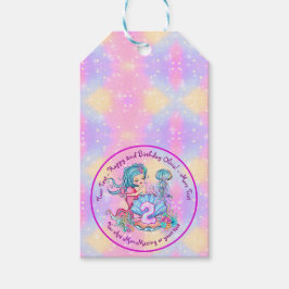 Mermaid 2. Geburtstag Ändern Text anpassen Geschenkanhänger