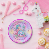 Mermaid 2. Geburtstag Ändern Text anpassen Pappteller (Party)