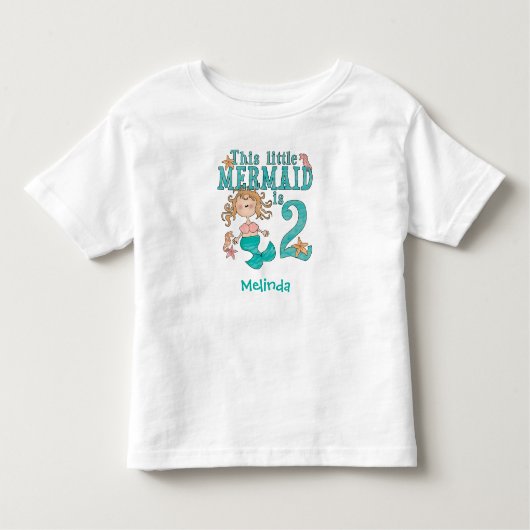Mermaid 2. Geburtstag Kleinkind T - Shirts (Vorderseite)
