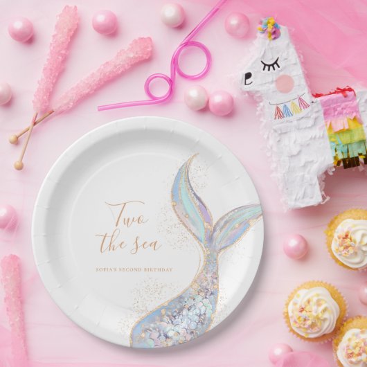 Mermaid 2. Geburtstag Pappteller (Party)