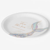 Mermaid 2. Geburtstag Pappteller (Schrägansicht)