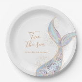 Mermaid 2. Geburtstag Pappteller (Vorderseite)