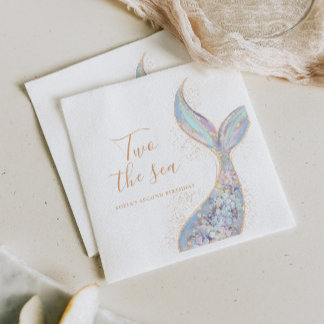 Mermaid 2. Geburtstag Serviette