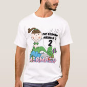 Mermaid 2. Geburtstag Tshirts und Geschenke (Vorderseite)
