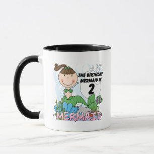 Mermaid 2. Geburtstag Tshirts und Geschenke Tasse
